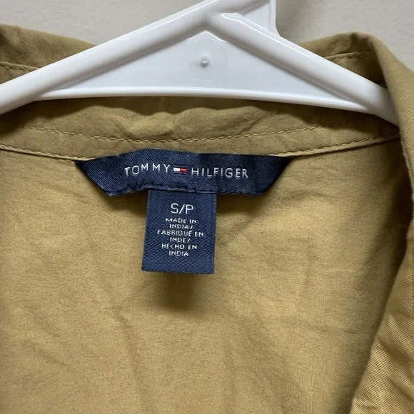 Tommy Hilfiger Tan Button Down Shirt Dress Long Sleeve Utility PS NWT - Picture 6 of 8